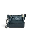Chanel Borsa Gabrielle Media in Pelle Matelassé Verde Scuro