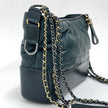 Chanel Borsa Gabrielle Media in Pelle Matelassé Verde Scuro