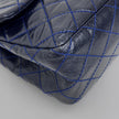 Chanel Borsa Reissue 2.55 mis. 30 in Pelle Blu Navy con Hardware Argentato