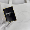 Chanel Borsa Shopping Tote CC Caviar Bianca