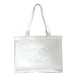 Chanel Borsa Shopping Tote CC Caviar Bianca