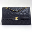 Chanel Borsa Timeless Classic Double Flap Limited Paris Vintage in pelle nera