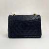 Chanel Borsa Vintage Timeless Classica 25 Doppia Patta a Due Vie in Pelle Nera