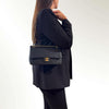 Chanel Borsa Vintage Timeless Classica 25 Doppia Patta in Pelle di Agnello Nera