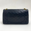 Chanel Borsa Vintage Timeless Classica 25 Doppia Patta in Pelle di Agnello Nera