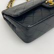 Chanel Borsa Vintage Timeless Classica 25 Doppia Patta in Pelle di Agnello Nera