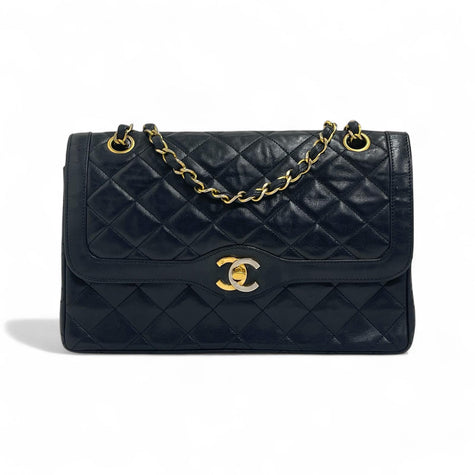 Chanel Borsa Vintage Timeless 25 Limited Paris in Pelle Nera