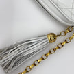Chanel Borsa Vintage Camera Bag Bianca con Nappina