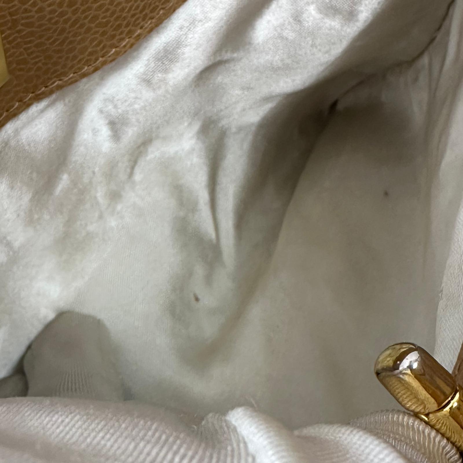 Chanel Borsa Vintage Camera Bag Caviar Beige