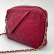 Chanel Borsa Vintage Camera Bag Matelassé Rosso con Nappina