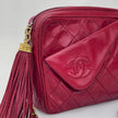 Chanel Borsa Vintage Camera Bag Matelassé Rosso con Nappina