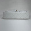 Chanel Borsa Vintage Classic Flap bianca in pelle matelassé