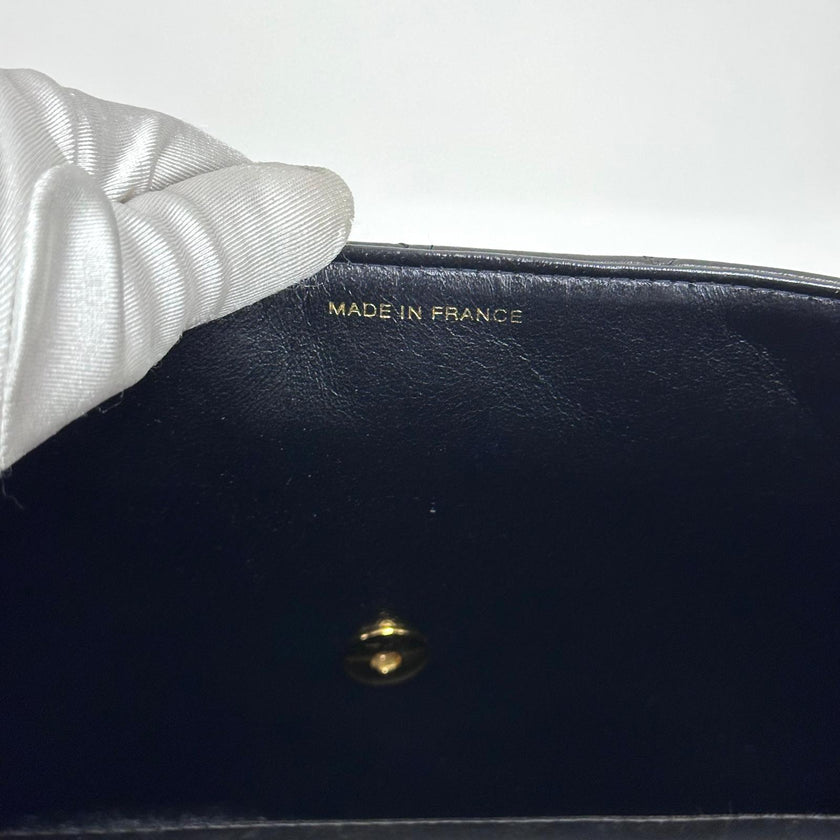 Chanel Borsa Vintage Jumbo 30 Single Flap in Agnello Nero