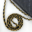 Chanel Borsa Vintage Jumbo 30 Single Flap in Agnello Nero