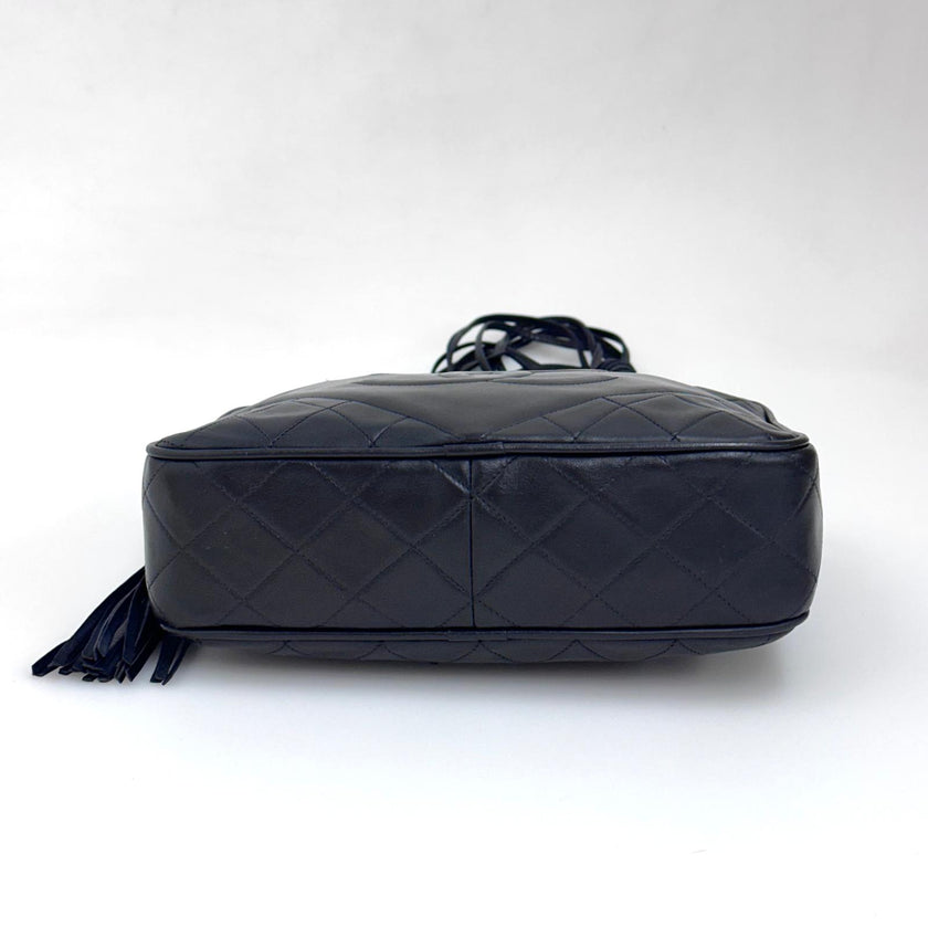 Chanel Borsa Vintage Tassel Camera Bag Nera