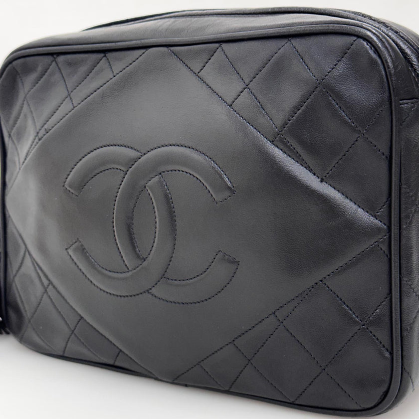 Chanel Borsa Vintage Tassel Camera Bag Nera