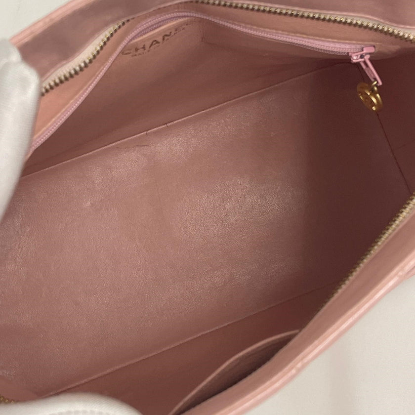 Chanel Borsa Vintage a Mano Medaillon in Pelle di Agnello Rosa