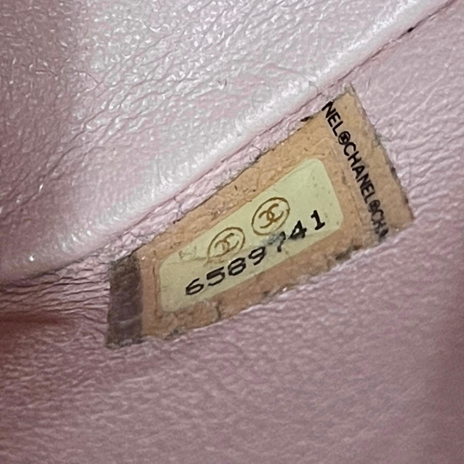 Chanel Borsa Vintage a Mano Medaillon in Pelle di Agnello Rosa