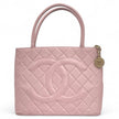 Chanel Borsa Vintage a Mano Medaillon in Pelle di Agnello Rosa