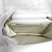Chanel Borsa Vintage a Spalla Mini Classic Flap 19 cm in Pelle Bianca