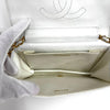 Chanel Borsa Vintage a Spalla Mini Classic Flap 19 cm in Pelle Bianca