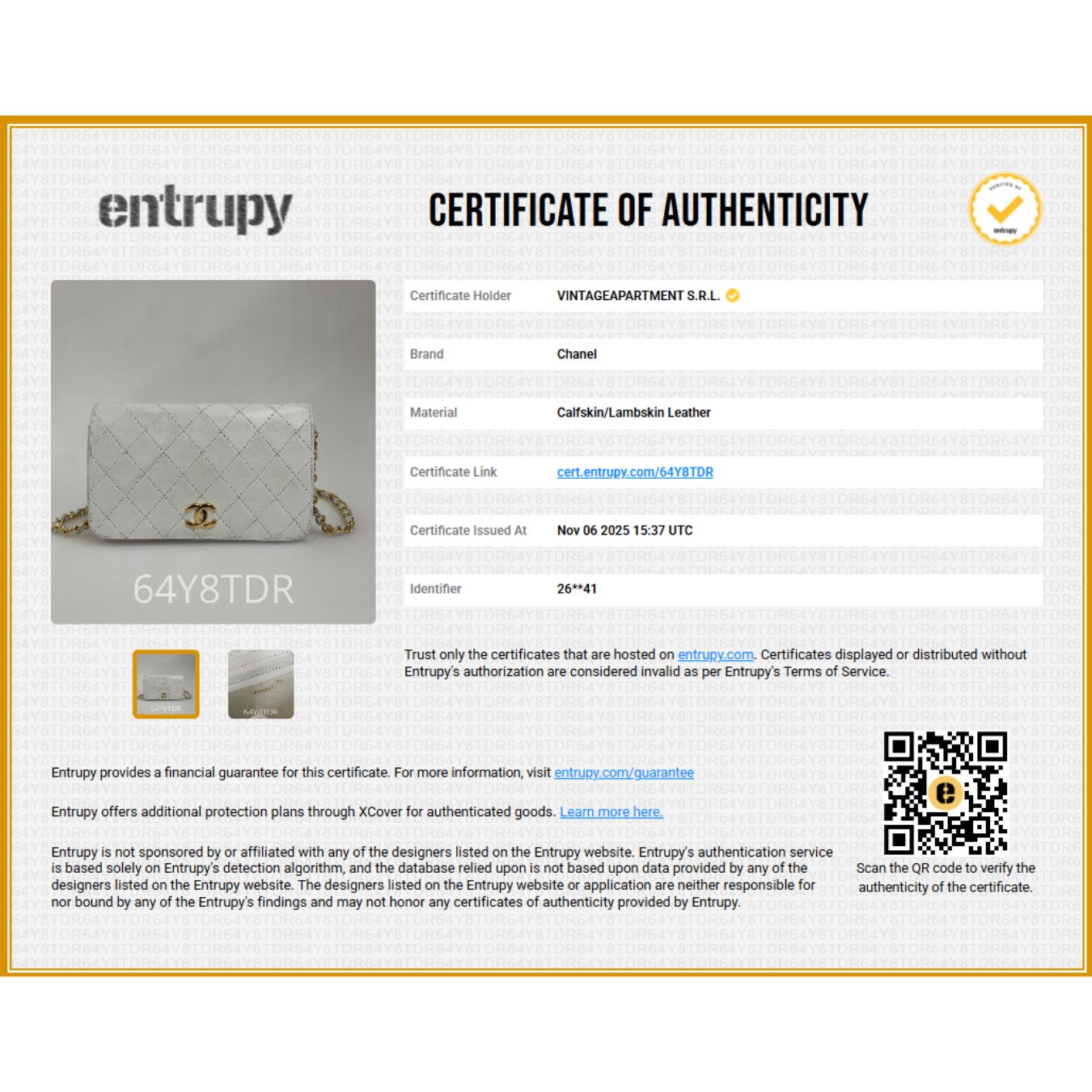 Chanel Borsa Vintage a Spalla Mini Classic Flap 19 cm in Pelle Bianca