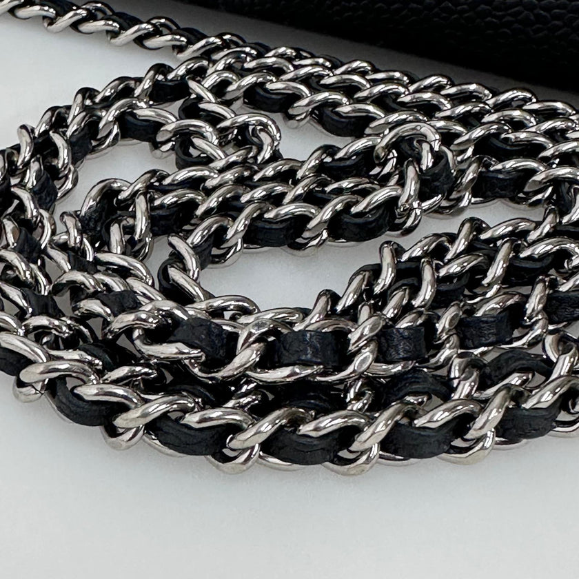 Chanel Borsa Wallet On Chain CC in Pelle Caviar Nera