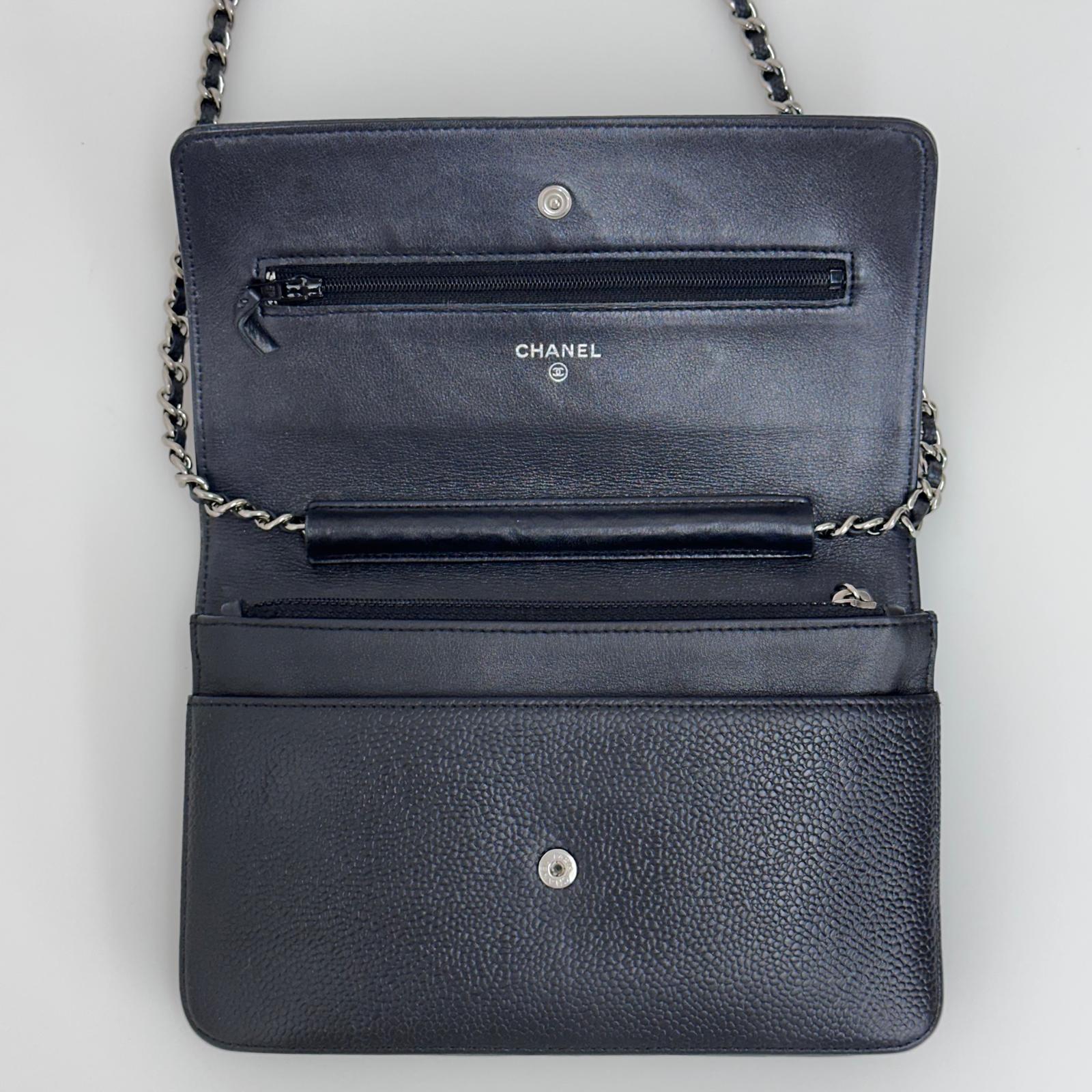 Chanel Borsa Wallet On Chain CC in Pelle Caviar Nera