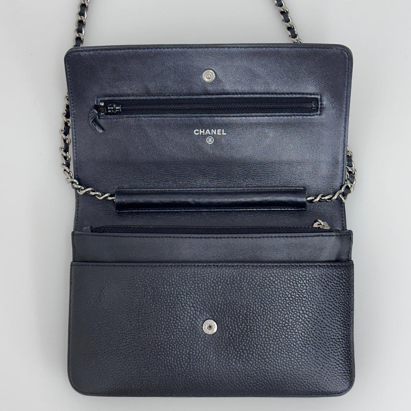 Chanel Borsa Wallet On Chain CC in Pelle Caviar Nera