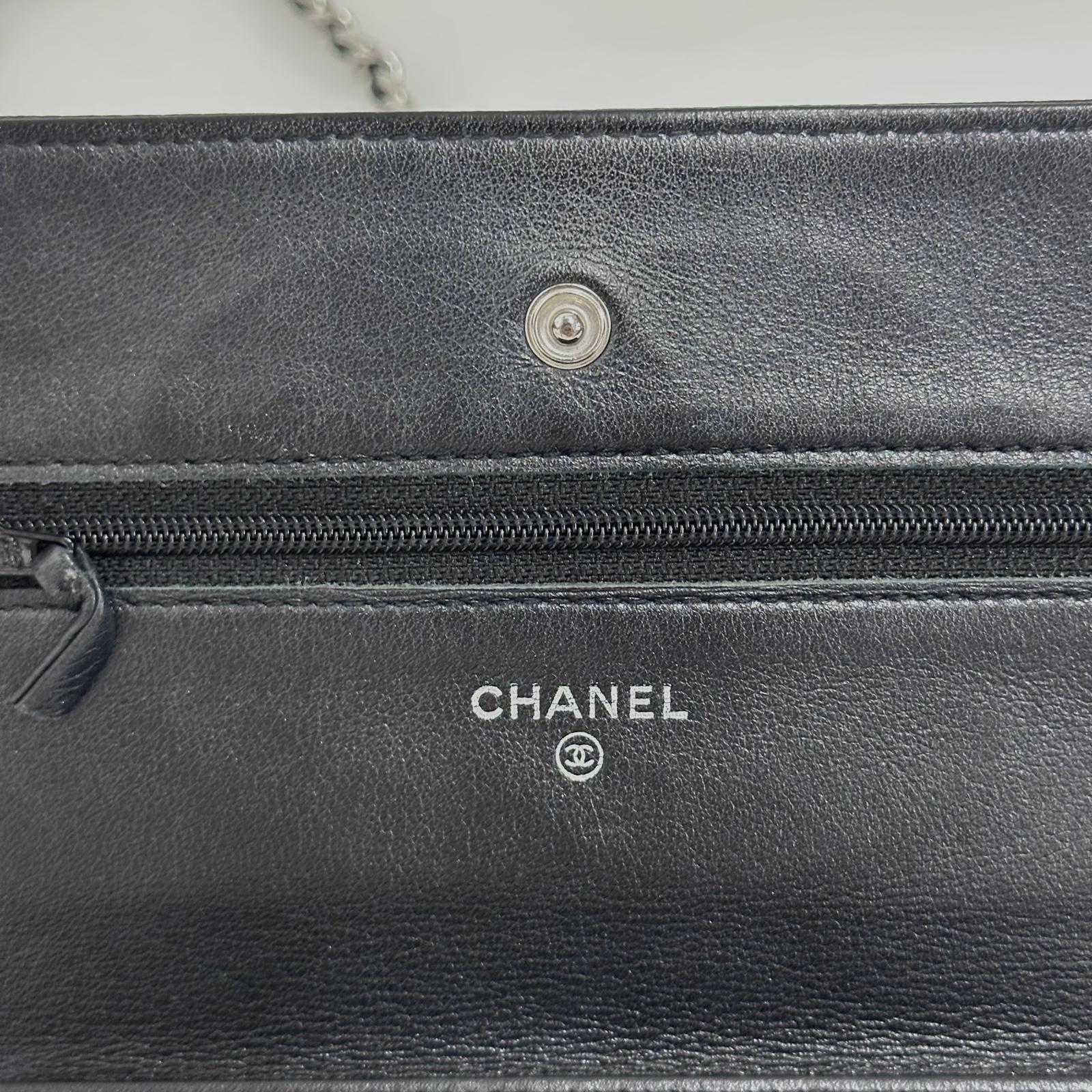 Chanel Borsa Wallet On Chain CC in Pelle Caviar Nera
