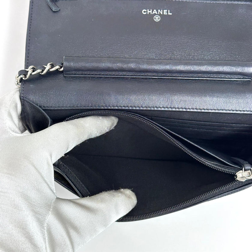 Chanel Borsa Wallet On Chain CC in Pelle Caviar Nera