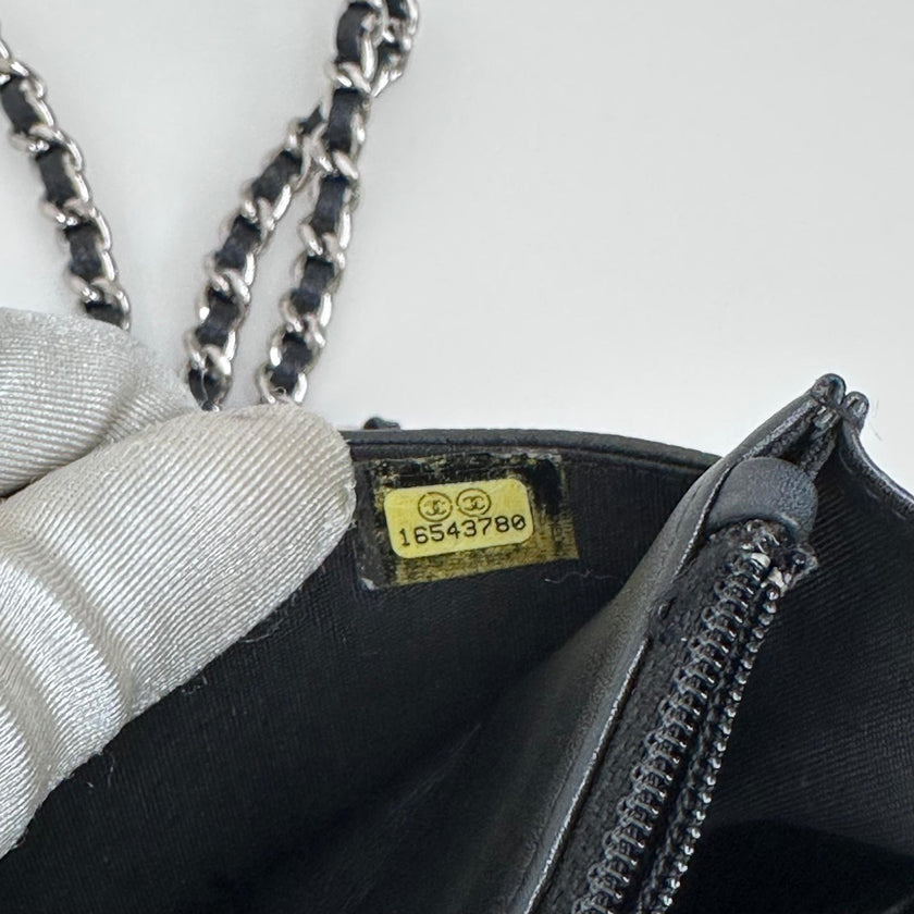 Chanel Borsa Wallet On Chain CC in Pelle Caviar Nera