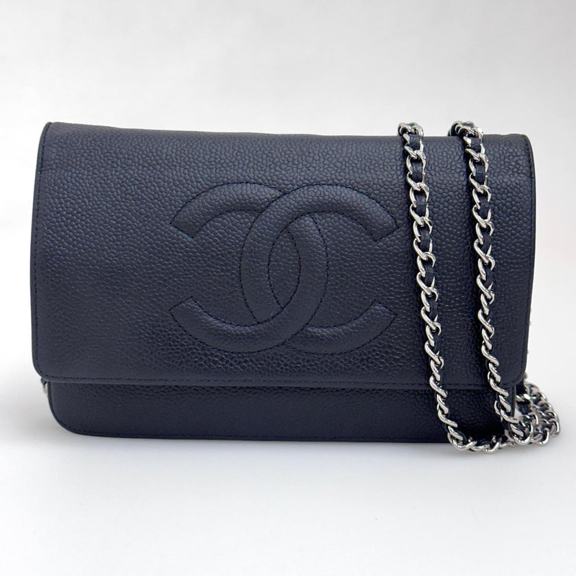 Chanel Borsa Wallet On Chain CC in Pelle Caviar Nera