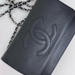 Chanel Borsa Wallet On Chain CC in Pelle Caviar Nera