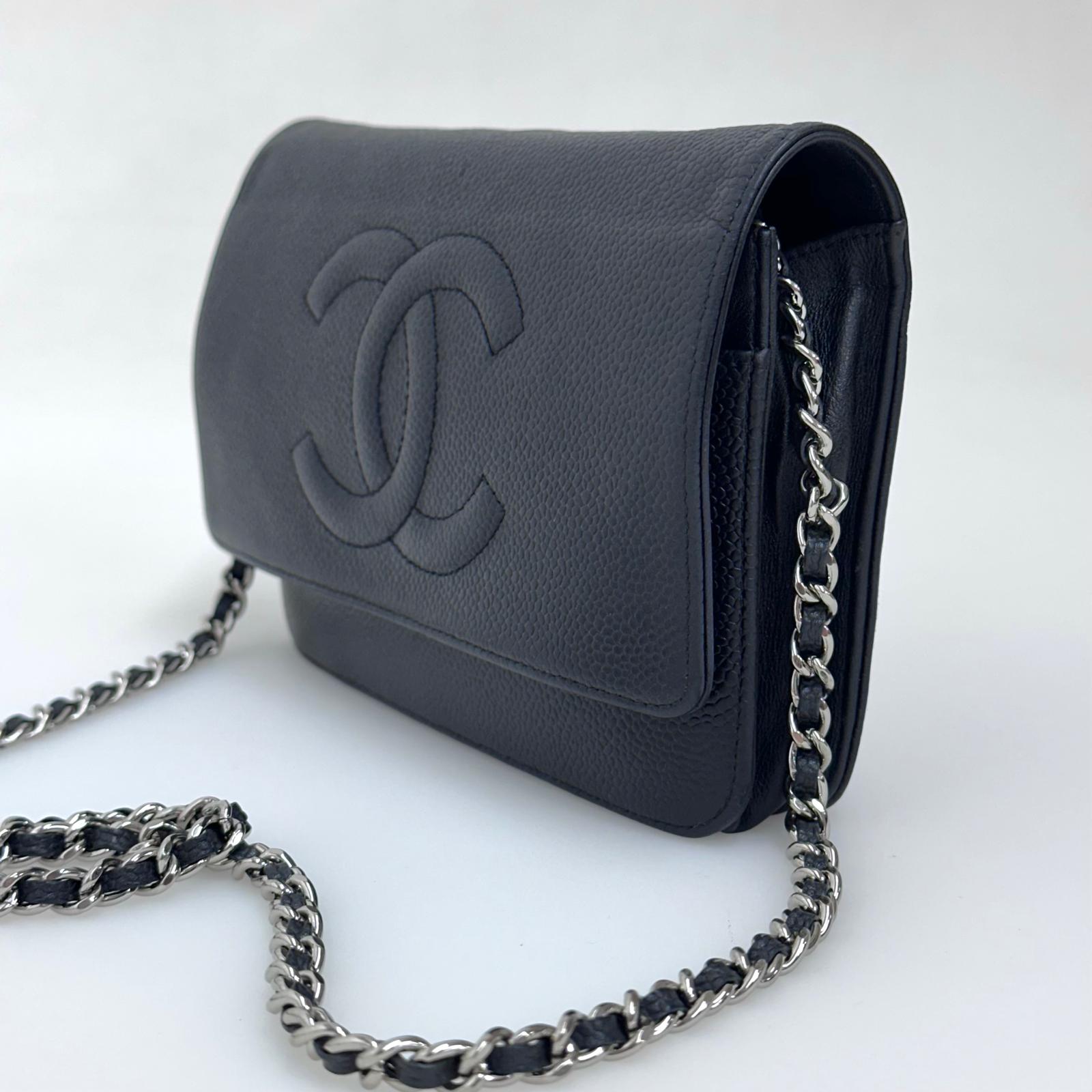 Chanel Borsa Wallet On Chain CC in Pelle Caviar Nera