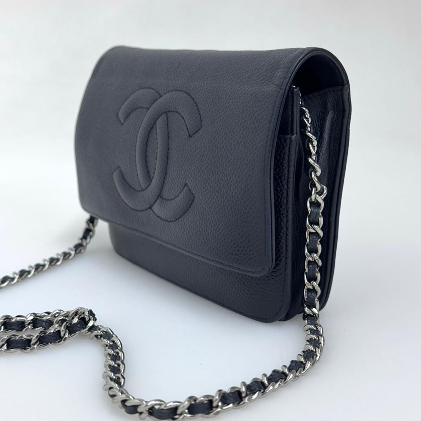Chanel Borsa Wallet On Chain CC in Pelle Caviar Nera