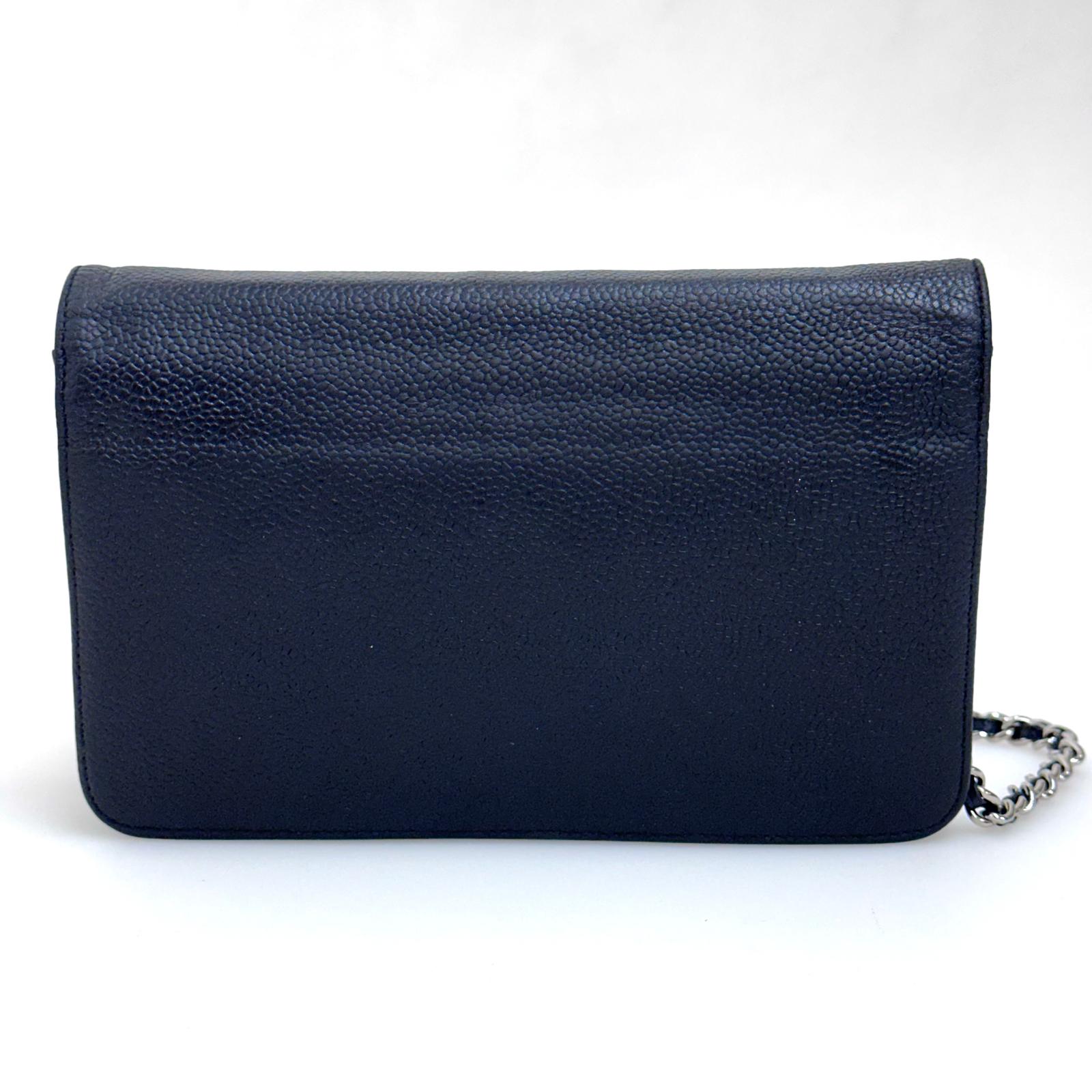 Chanel Borsa Wallet On Chain CC in Pelle Caviar Nera