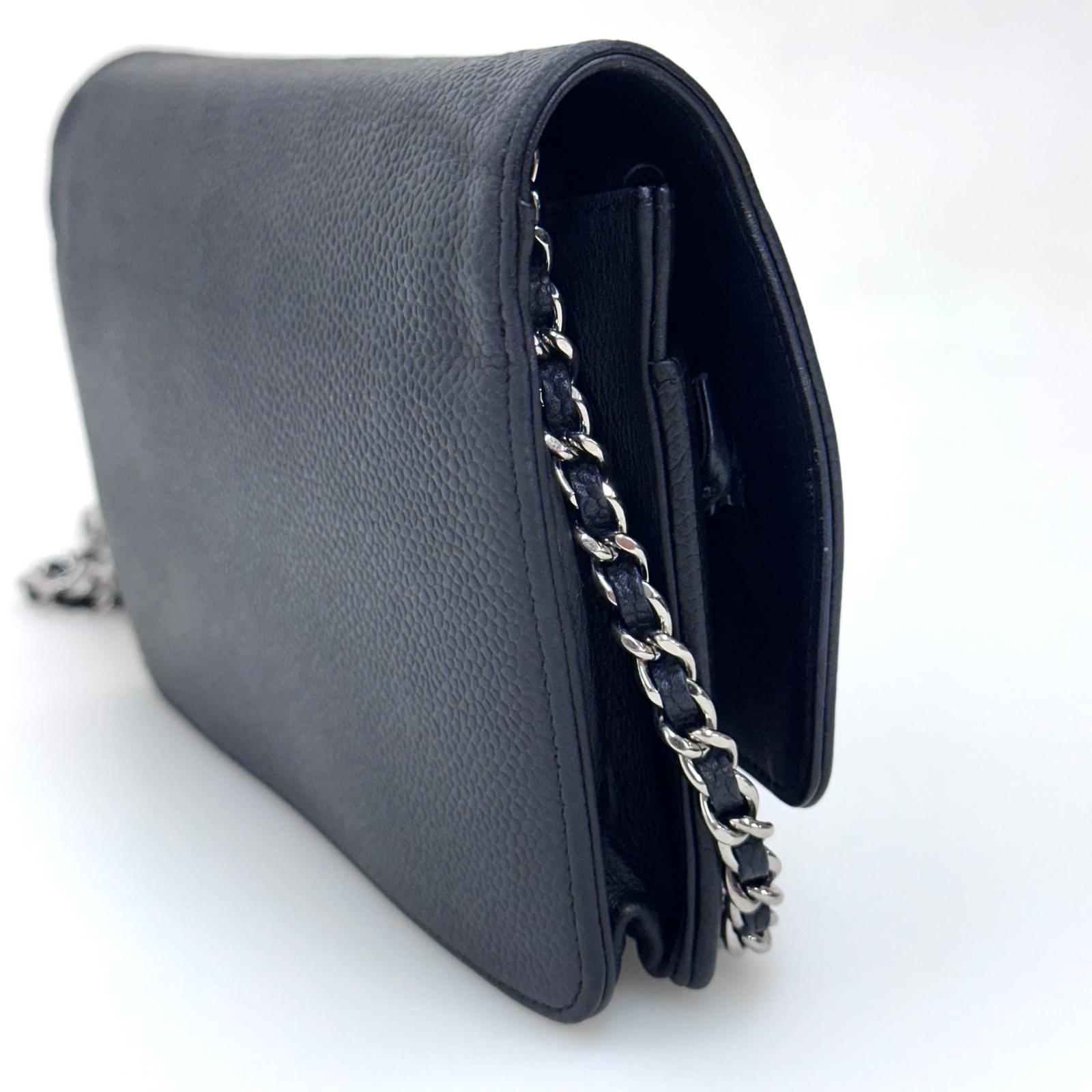 Chanel Borsa Wallet On Chain CC in Pelle Caviar Nera
