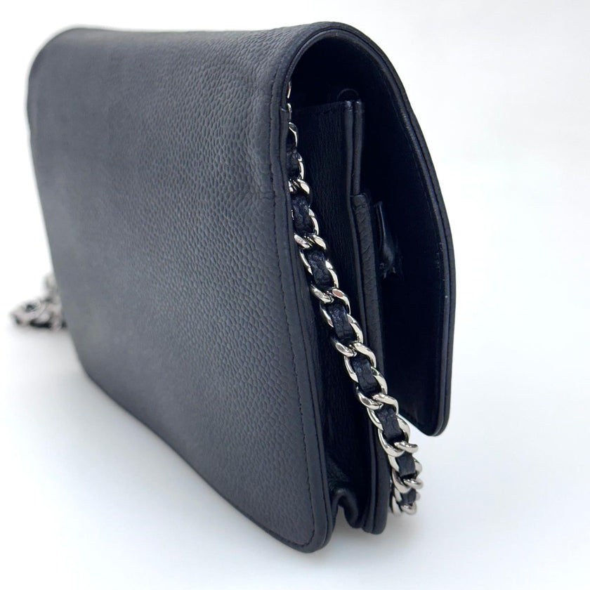 Chanel Borsa Wallet On Chain CC in Pelle Caviar Nera