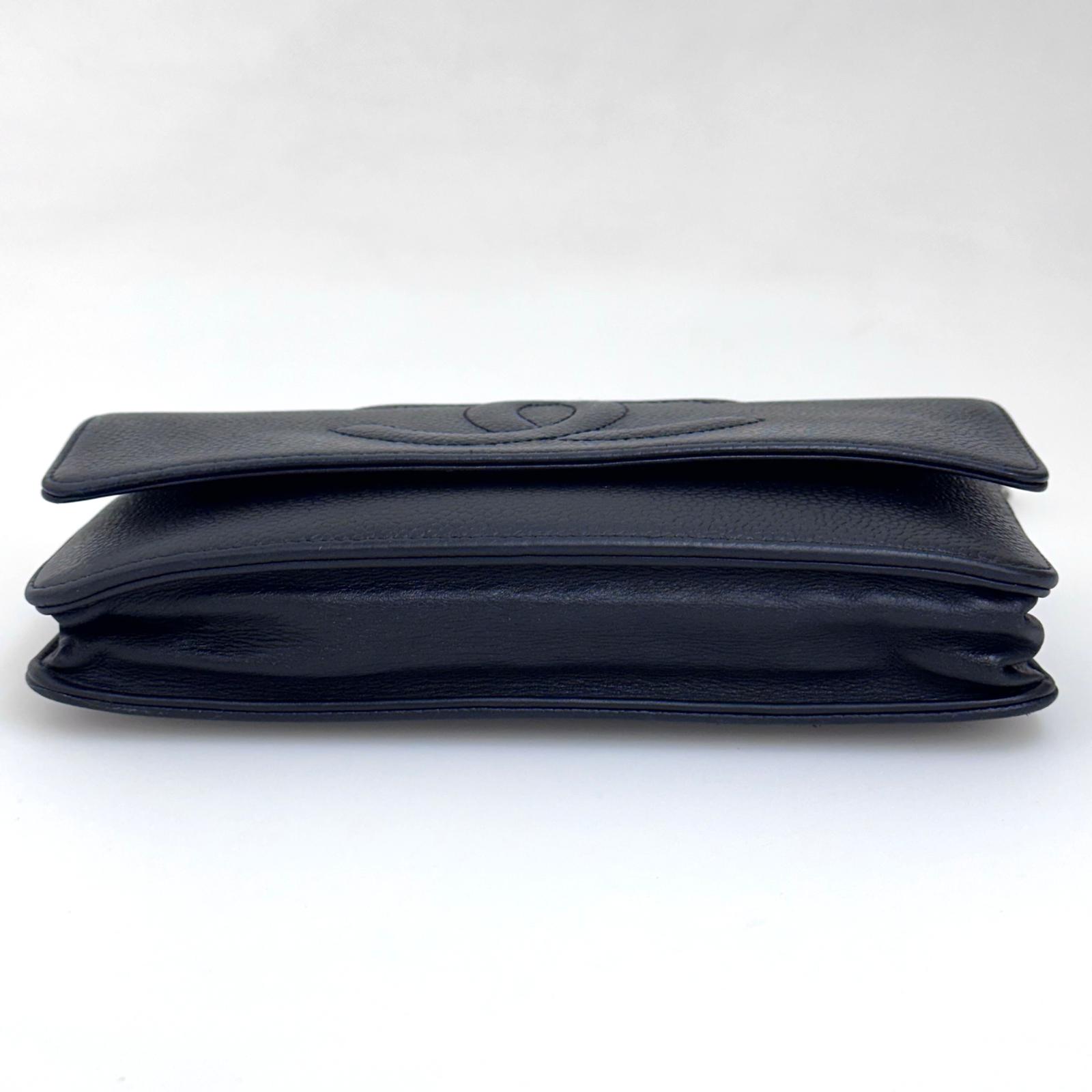 Chanel Borsa Wallet On Chain CC in Pelle Caviar Nera