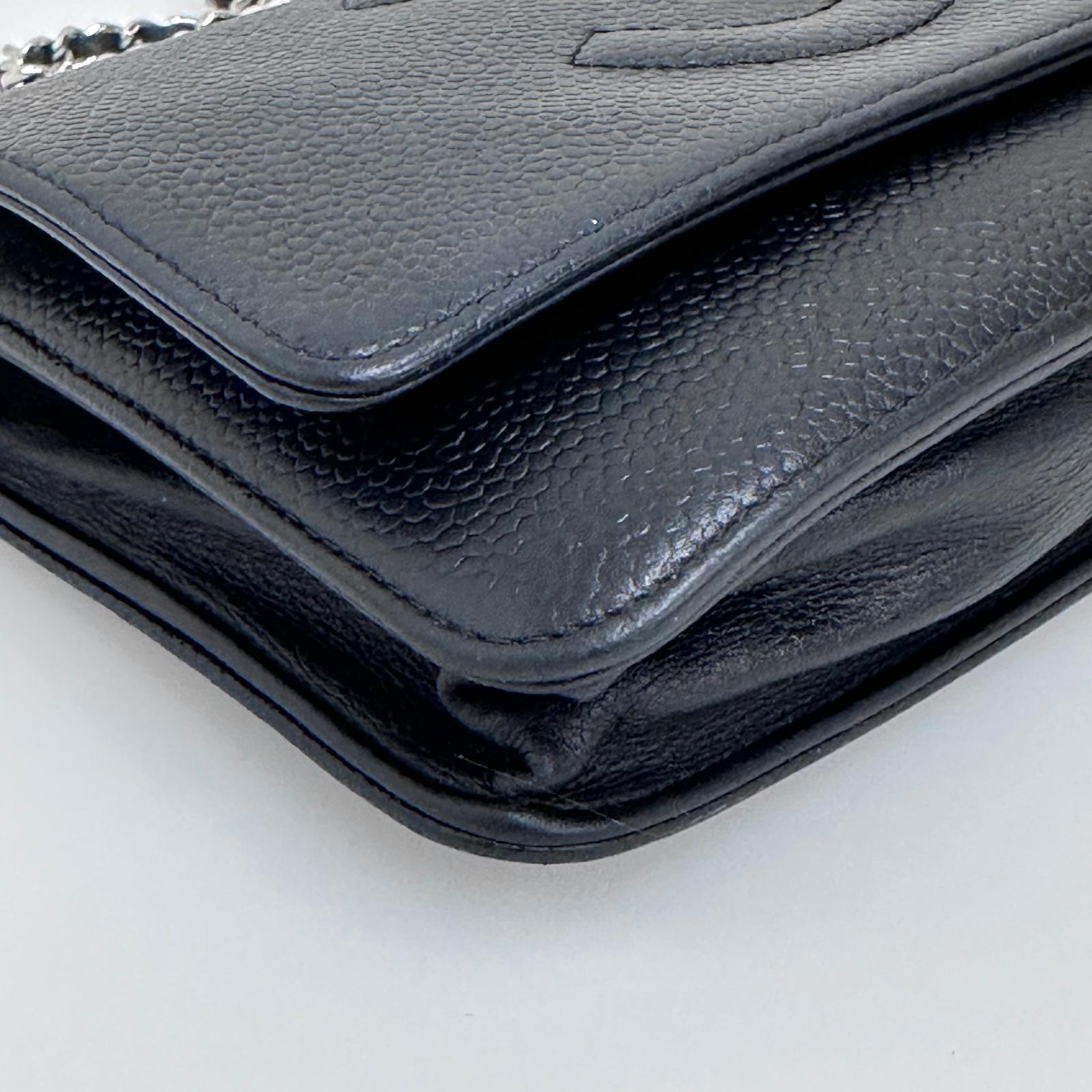 Chanel Borsa Wallet On Chain CC in Pelle Caviar Nera