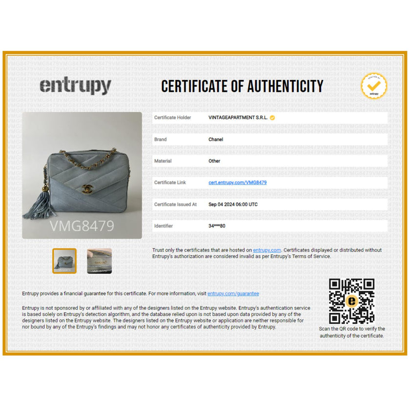 Chanel Borsa a Spalla Camera Bag in Pelle Scamosciata Celeste