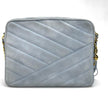 Chanel Borsa a Spalla Camera Bag in Pelle Scamosciata Celeste