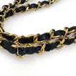 Chanel Borsa a spalla Chevron Vintage nera in pelle