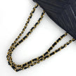 Chanel Borsa a spalla Chevron Vintage nera in pelle