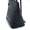 Chanel Borsa a spalla Medaillon Tote in pelle Caviar nera