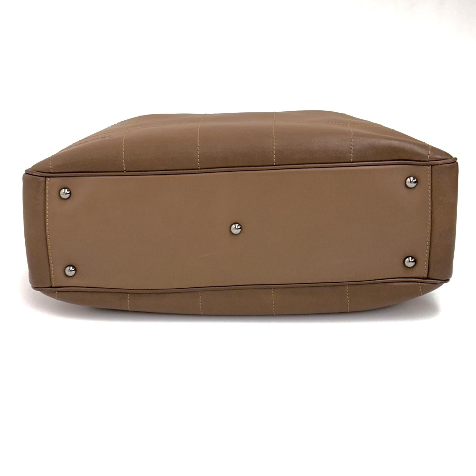 Chanel Bowling Bag Barretta di Cioccolato in pelle Taupe