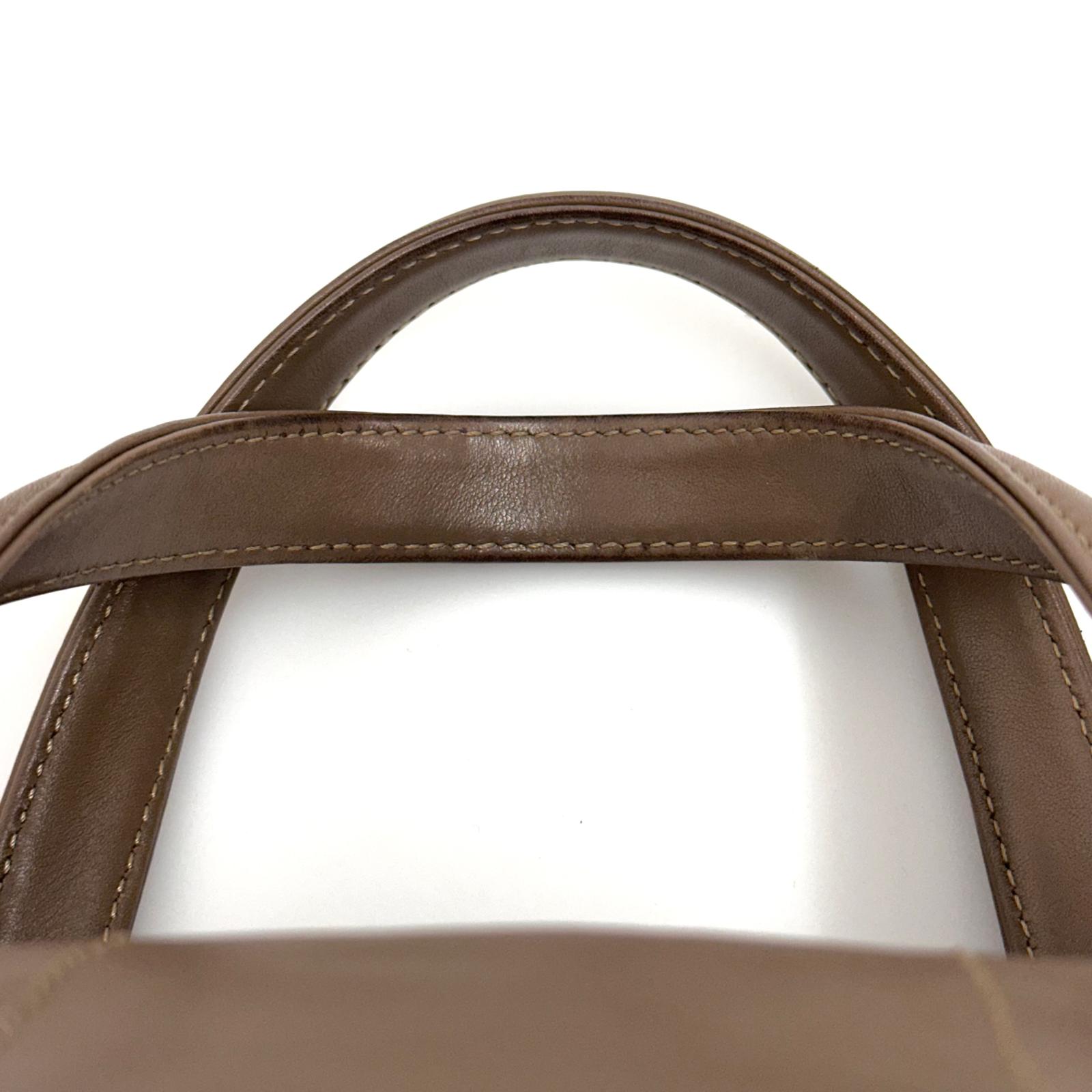 Chanel Bowling Bag Barretta di Cioccolato in pelle Taupe