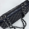 Chanel Classic Flap 30 in Pelle Lambskin Nera con Hardware Argento