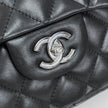 Chanel Classic Flap 30 in Pelle Lambskin Nera con Hardware Argento